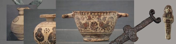 One of our preferred specialties are antiquities, including Greek, Roman, Celtic, Scythian, Egyptian, Etruscan, Persian, Babylonian, Luristan, Byzantine, ancient bronzes, pottery, and glass. Also from Hallstatt culture bronzes, Bronze Age antiquities, Holy Land antiquities,and fossils.
